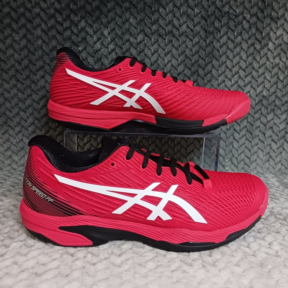 Asics Solution Speed FF Electric Red White Men's Tennis Sneakers Shoes Size 8.5